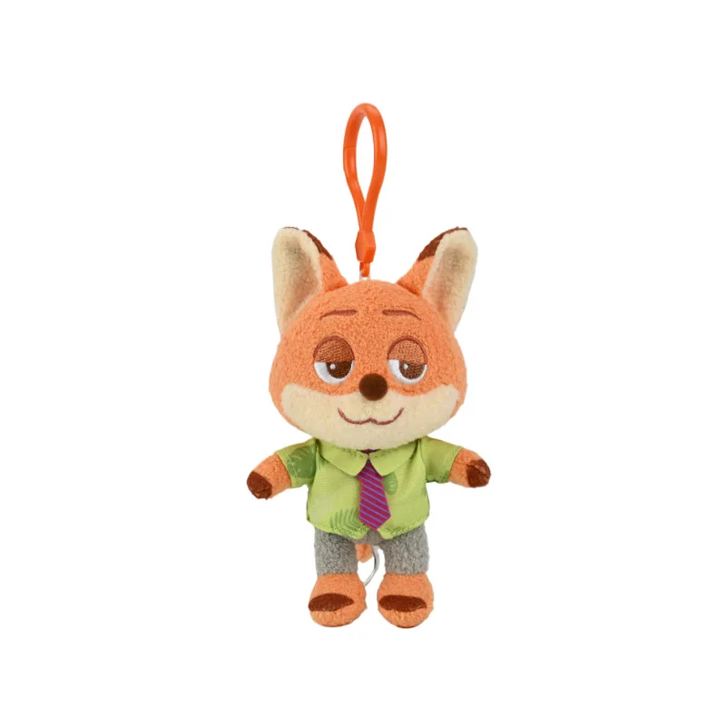 New Disney Zootopia Judy Nick Cartoon Plush Small Pendant Keychain School Bag Hanging Doll Ornament Christmas Gifts for Kids ﻿