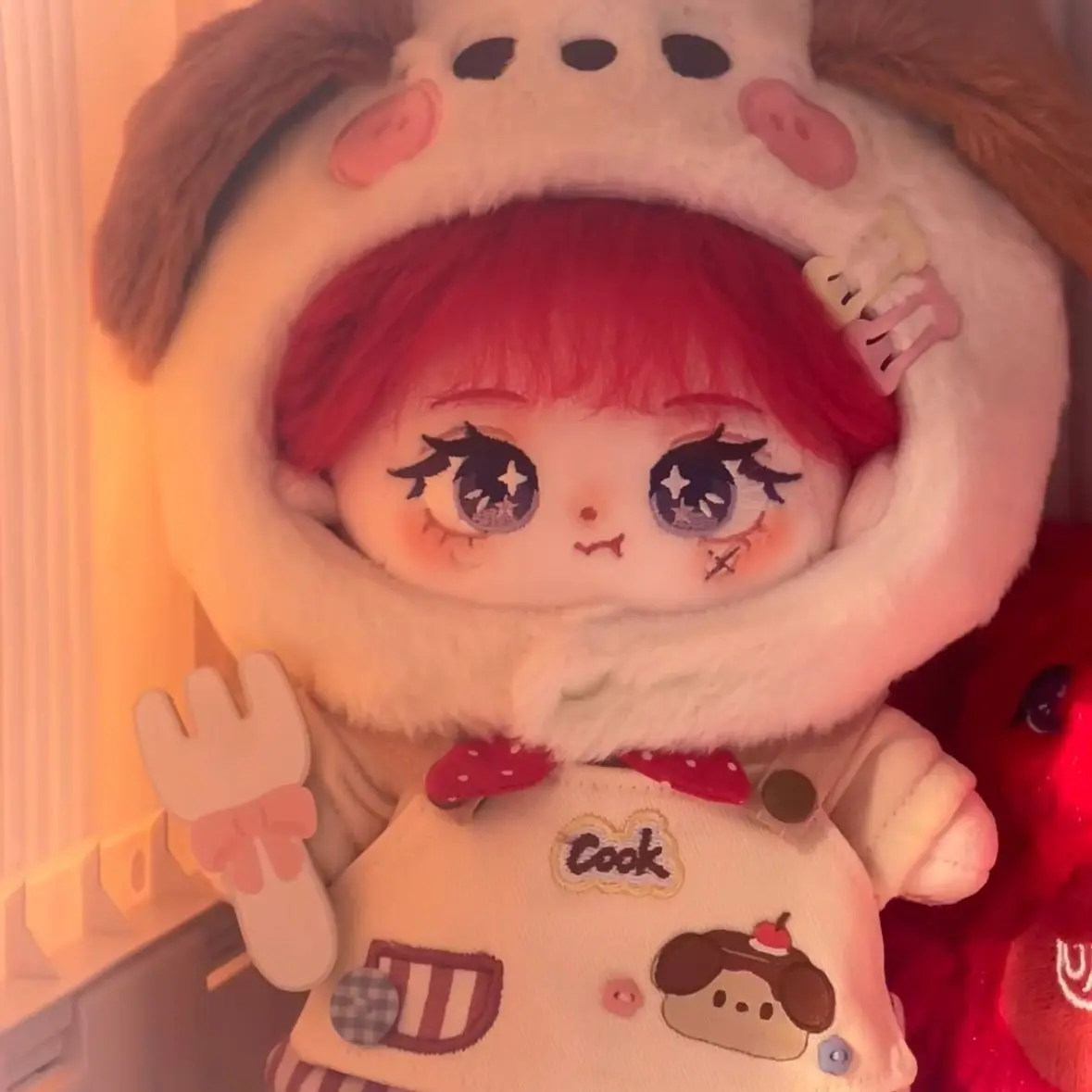 20 cm Idol Kpop Puppe Nagigi Song Yu Qi Fans Rothaar Chinesische Mädchen Puppe Gefüllte Plüsch Dress-up Baumwolle Puppe senden Freunde Geschenk Weihnachten