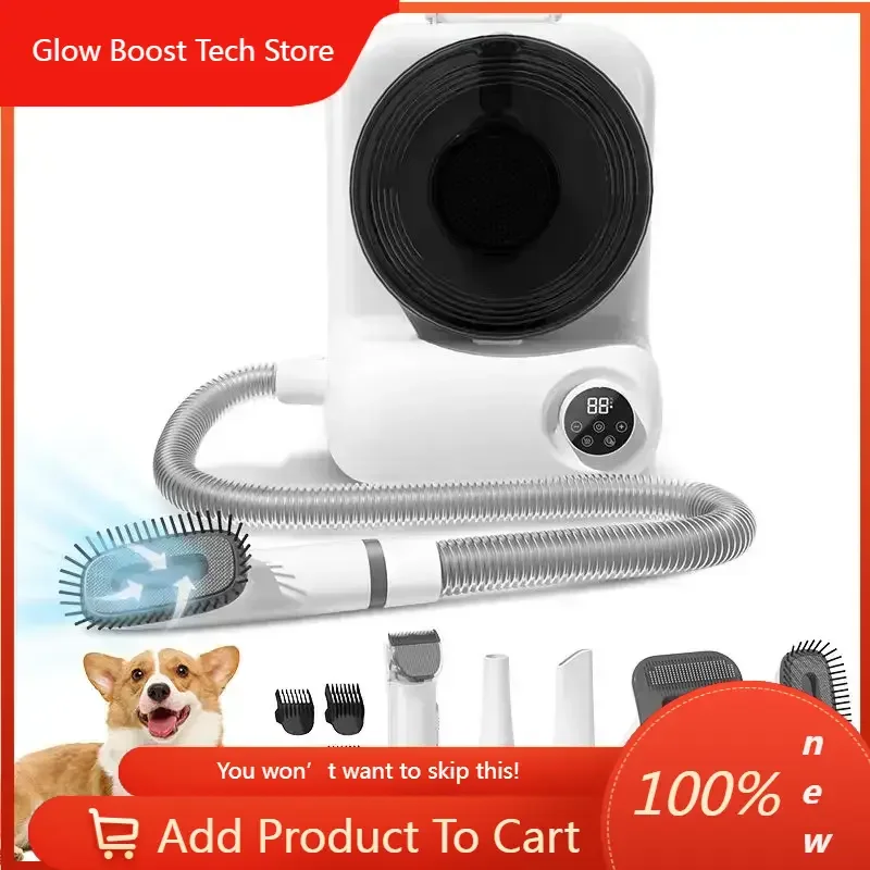 

Набор для груминга животных NYs: электрический триммер, щетка, инструменты для груминга, пылесос для шерсти, фен — 4-в-1 оборудование для ухода за животными