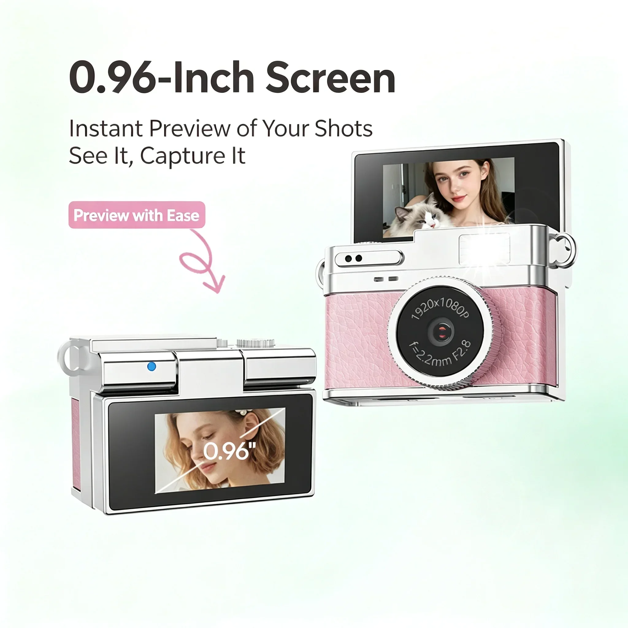 Retro Vlog Digital Camera Portable Mini Video Camera With Flip Screen Multiple Filters Gift For Kids Beginner Photographer