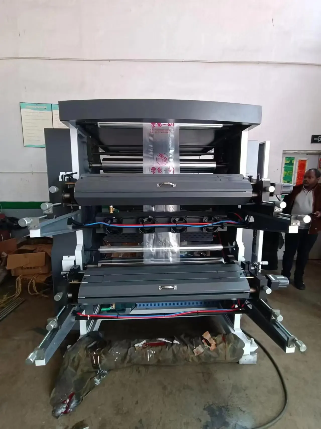 2026 Hot Sale 2 4 6 Colors Roll To Roll Plastic Film Bag Stack Type Flexo Flexographic Printing Press Machine