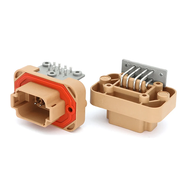 DT Right Angle PCB Mount Header  DT13-08PD  Brown  8Pin Automotive Connector, Wire-to-Board Plug Socket