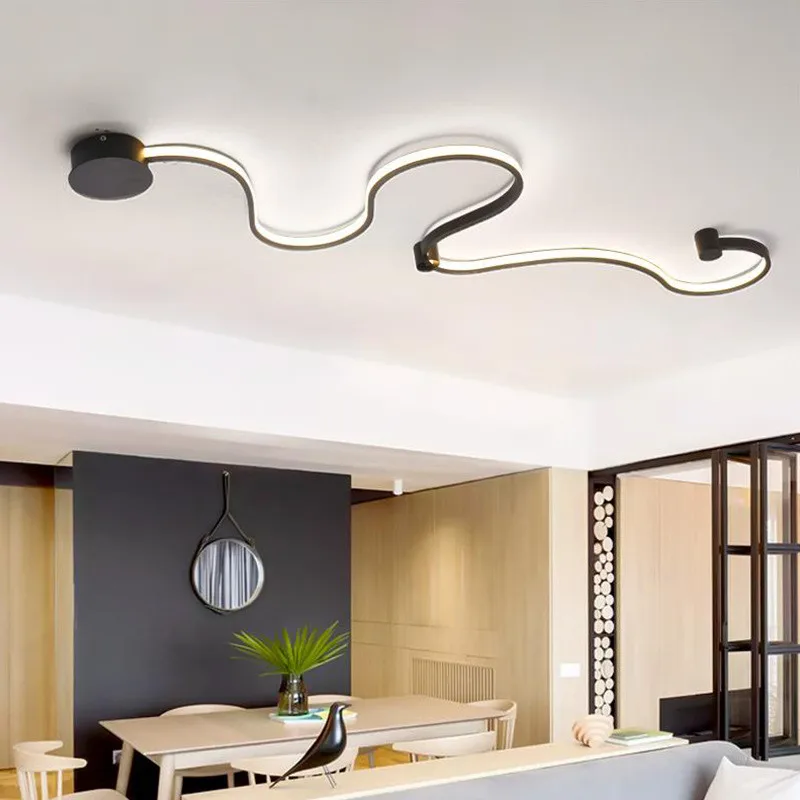 Modern LED wall lamp Nordic indoor bathroom lighting S-Curve wall lamp corridor living room bedroom decorative wall lamp