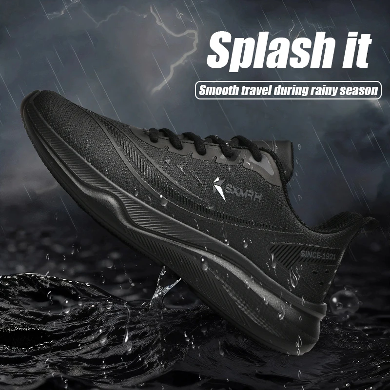 Double star men's casual shoes, splash proof and comfortable men's sports shoes for rainy season, versatile outdoor men's shoes