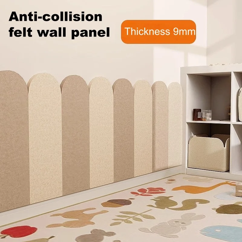 

Anti-collision Felt Wall Panels Protect Children Decorate Corridors Bedroom Living Room Kindergarten Non-adhesive Felt Wallboard