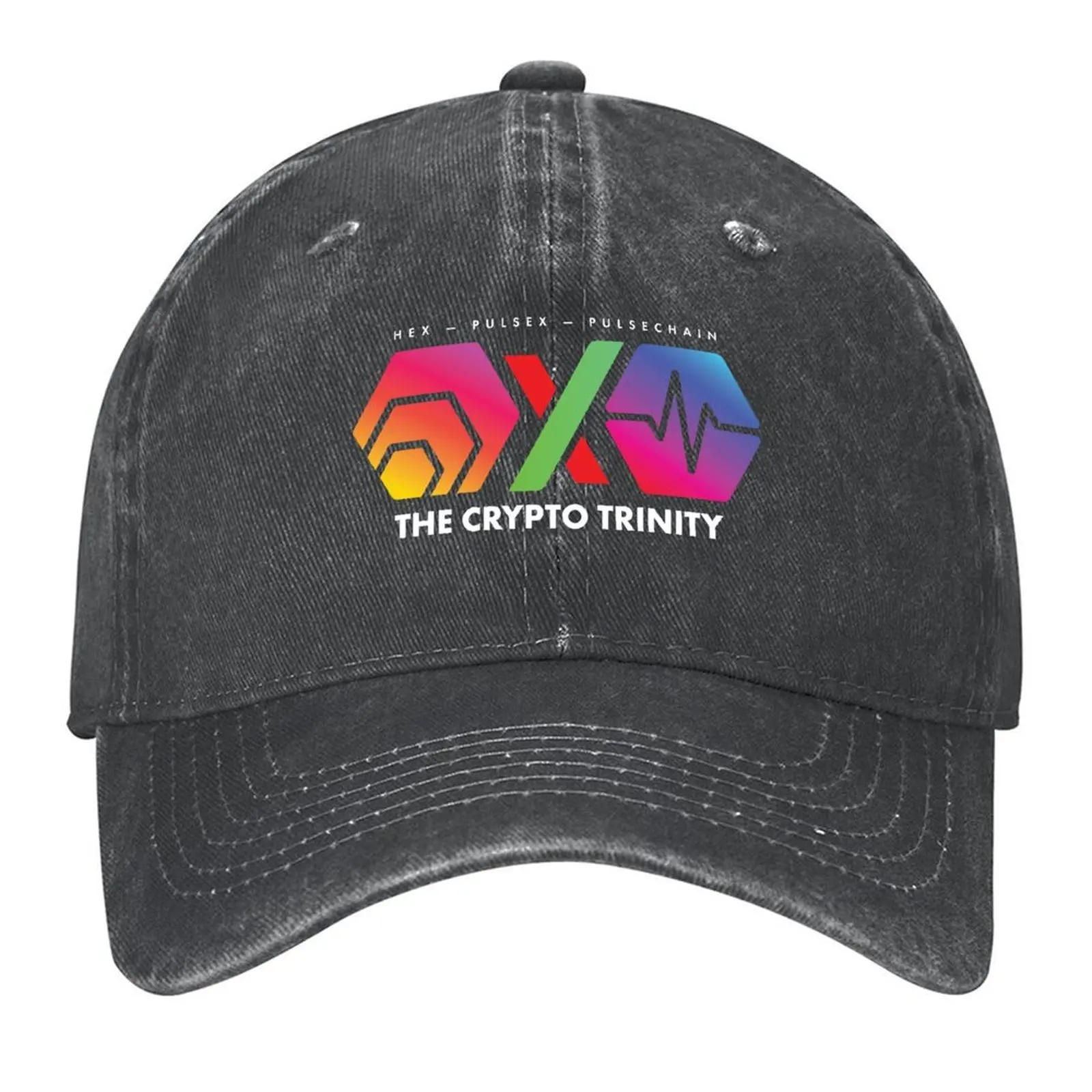 

The Crypto Trinity (Hex, Pulsechain and PulseX) on Black Baseball Cap party Hat Luxury Cap cute Golf Woman Men's