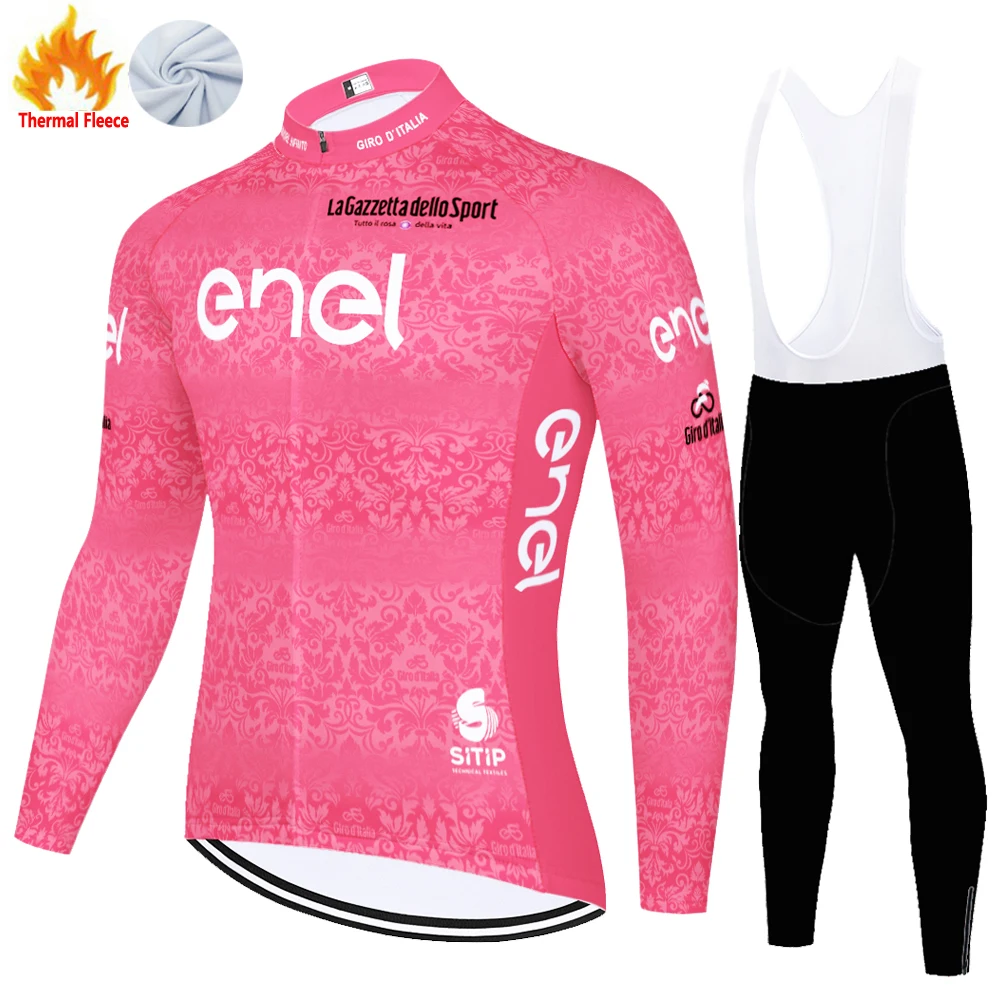 Tour De Italia Giro d\'Italia Winter Thermal Fleece Велоформа Мужская Maillot Velo Homme Roupa Ciclismo Masculino Cycling Jersey