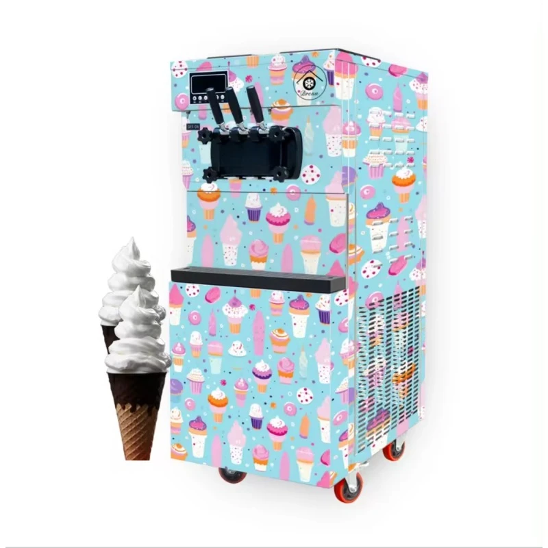 manufacture Automatic Softy Freezer Drinks And Snack Foods Accessories Soft Vending Ice Cream Machine Maker