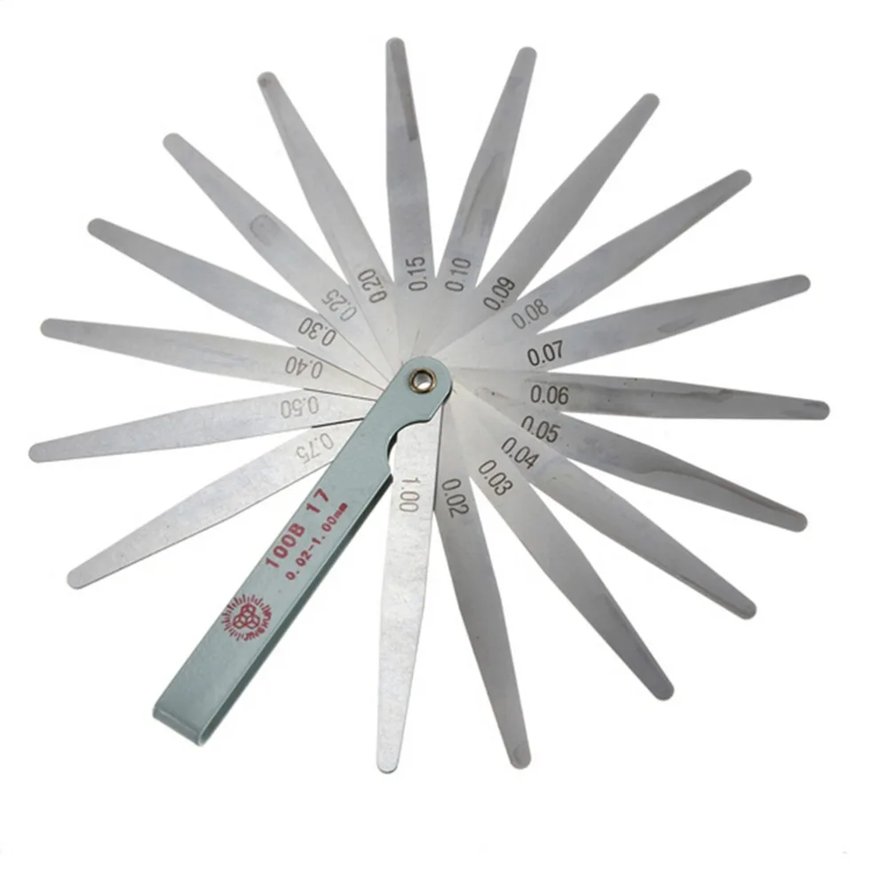 0.02 To 1MM 17 Blade Thickness Gap Metric Filler Feeler Gauge Measure Tool For Feeler Gauge Valve Shim Use