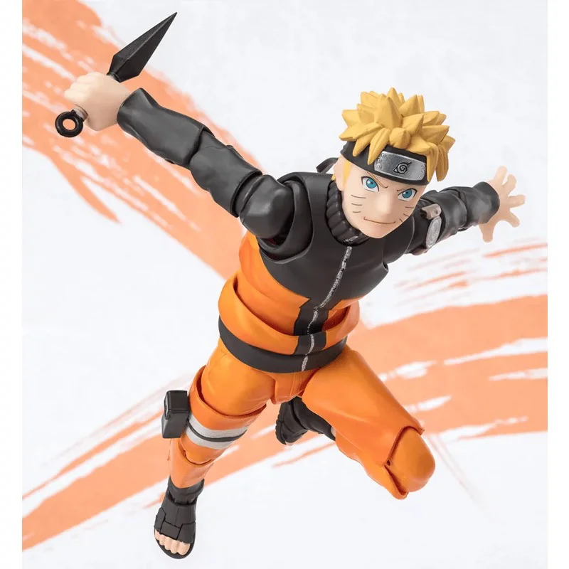 New Original Bandai Anime Action Figure Naruto Shfiguarts Naruto Uzumaki Narutop99 Edition Finished Model Kit Toy Gift For Kids