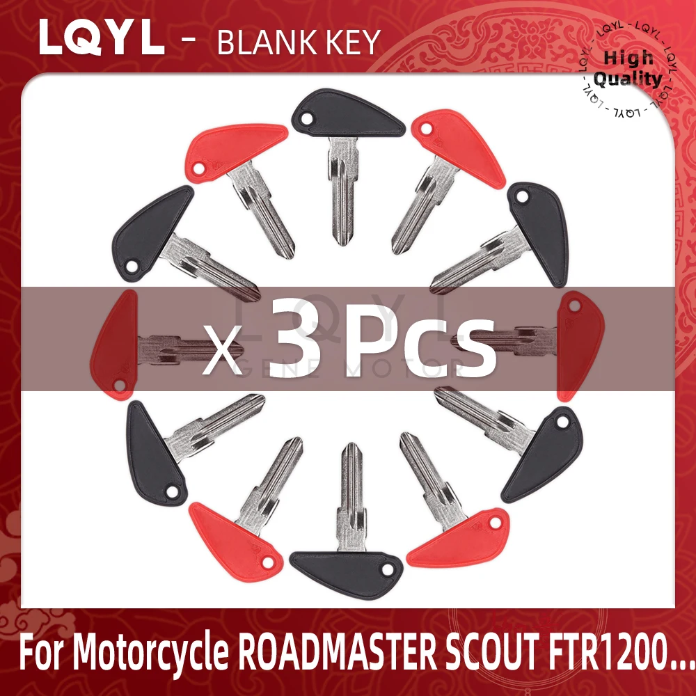 3 sztuk nowy pusty klucz motocykl wymień nieobcięte klucze dla INDIAN ROADMASTER SCOUT ROADMASTE BOBBER FTR1200 LIMITED FTR RALLY 2018