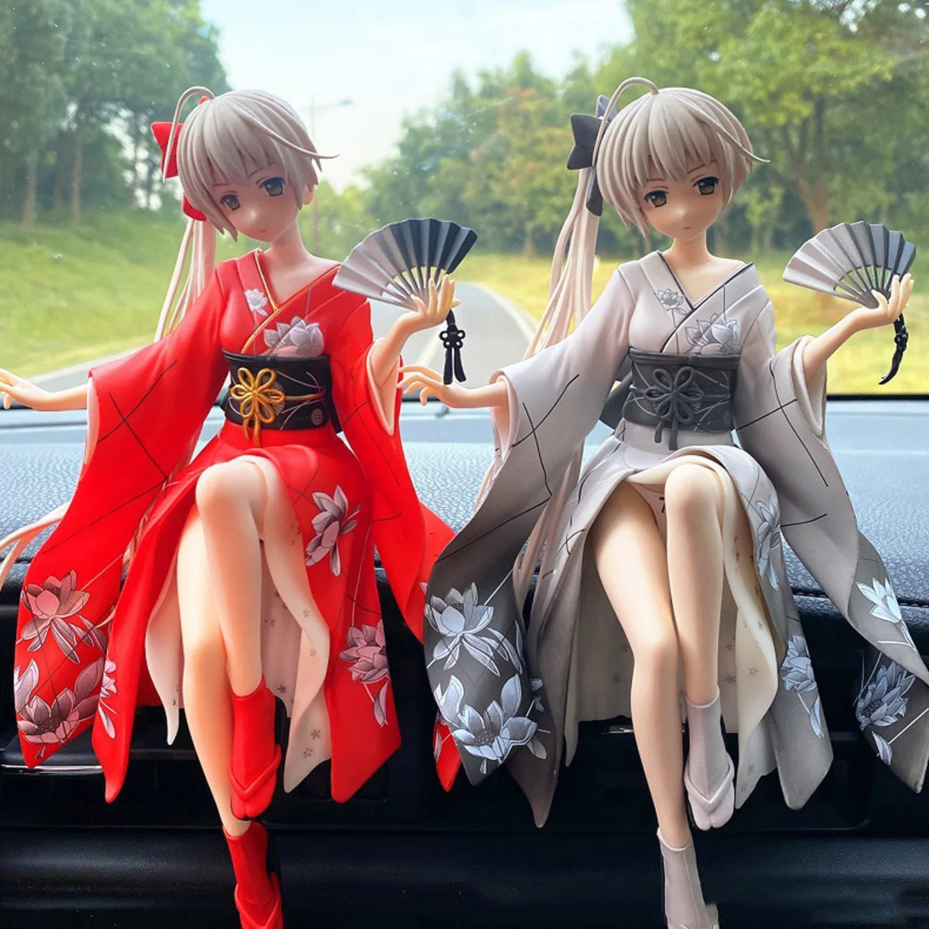 Figura de Anime de Yosuga No Sora Kasugano Sora, Estatua de Sora Sentada, Adorno para el Tablero del Auto y Decoración de Escritorio para Fanáticos del Anime