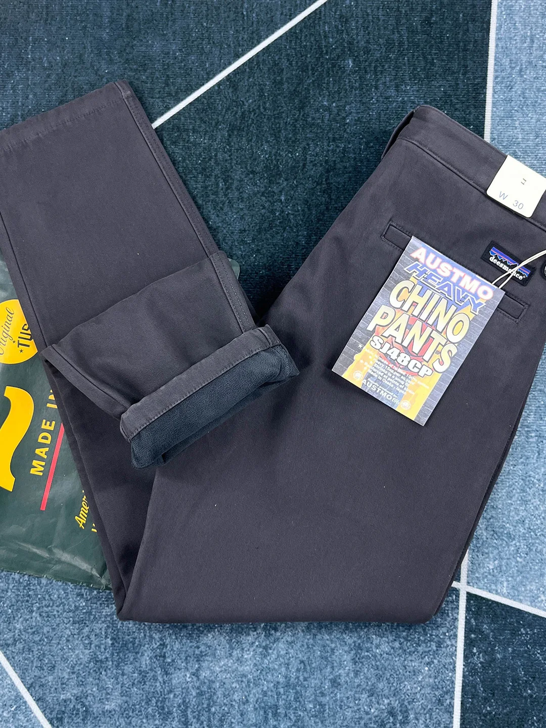 

Men's Slim Fit Straight Leg Cotton Work Pants Thiened Warm Casual Trousers Deep ey Busin Pants Winter Faion