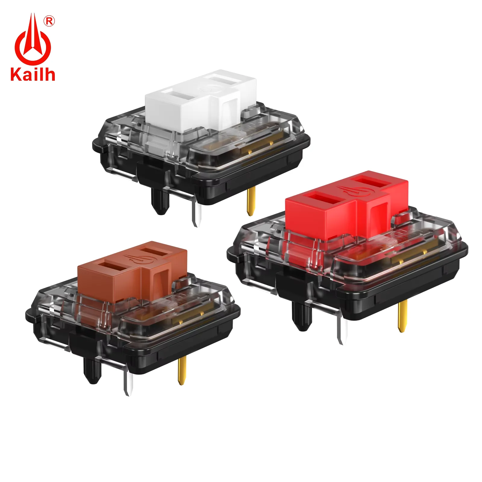 Kailh Choc Interruttore a basso profilo 1350 RGB Interruttore tastiera cioccolato Interruttori lineari tattili clicky Marrone Bianco Rosso Hitbox personalizzato
