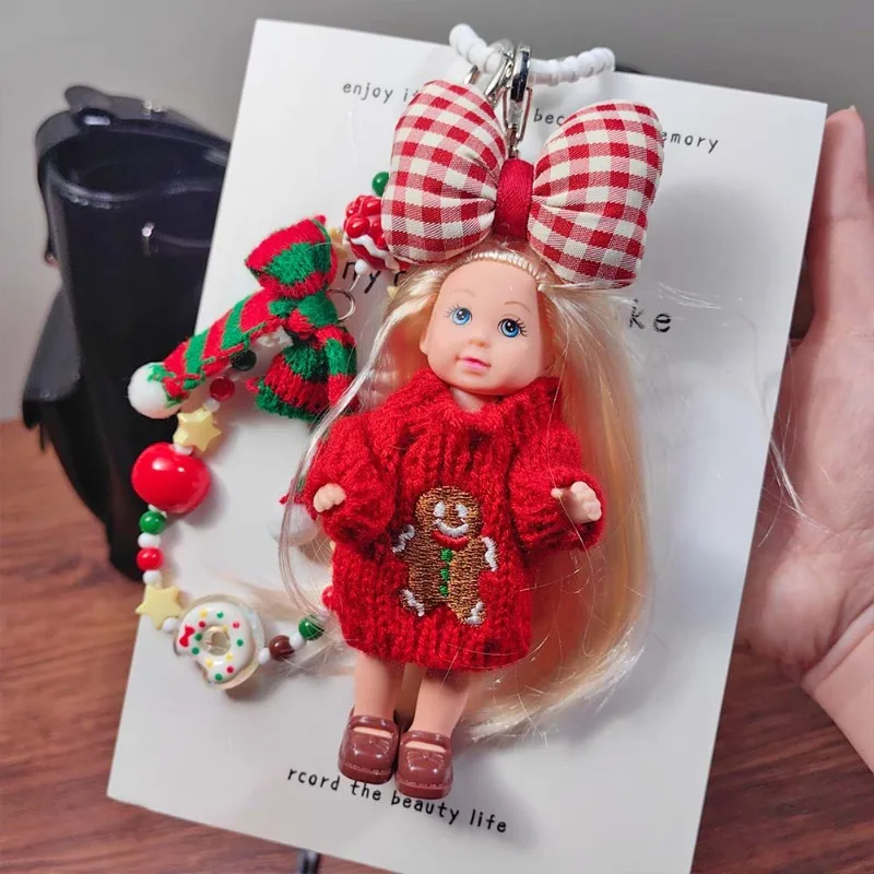 

Новинка 2025, рождественская мини-милая кукла, украшения, осенне-зимняя сумка для девочек, подвеска, подарок на день рождения для девочки