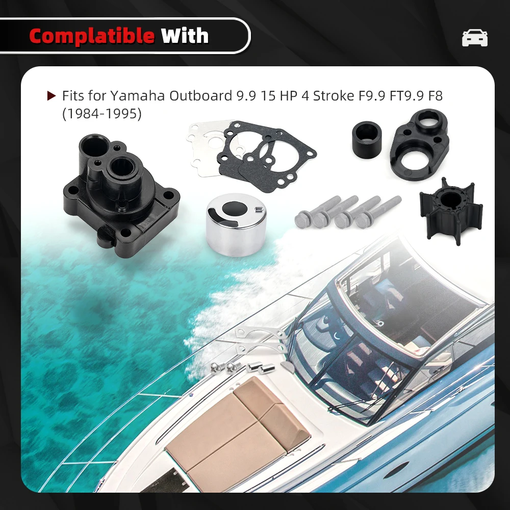 MUGE-682-44300-01-00 682-W0078-A1-00 1Set Kit pompa acqua per barche per parti di motore per barche Yamaha 9.9 HP 15HP TC051