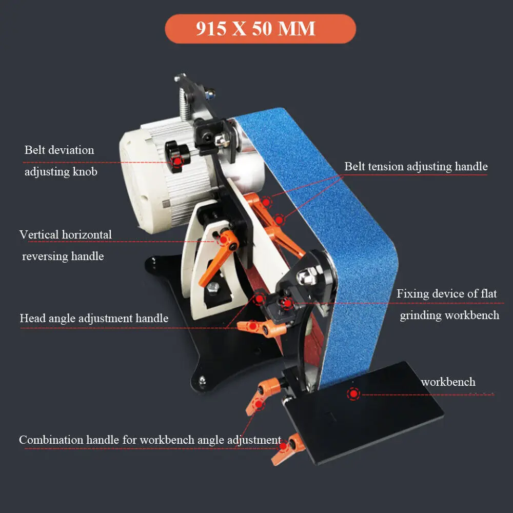 Small Abrasive Belt Machine Vertical Horizontal Sand Machine Grinding Polishing