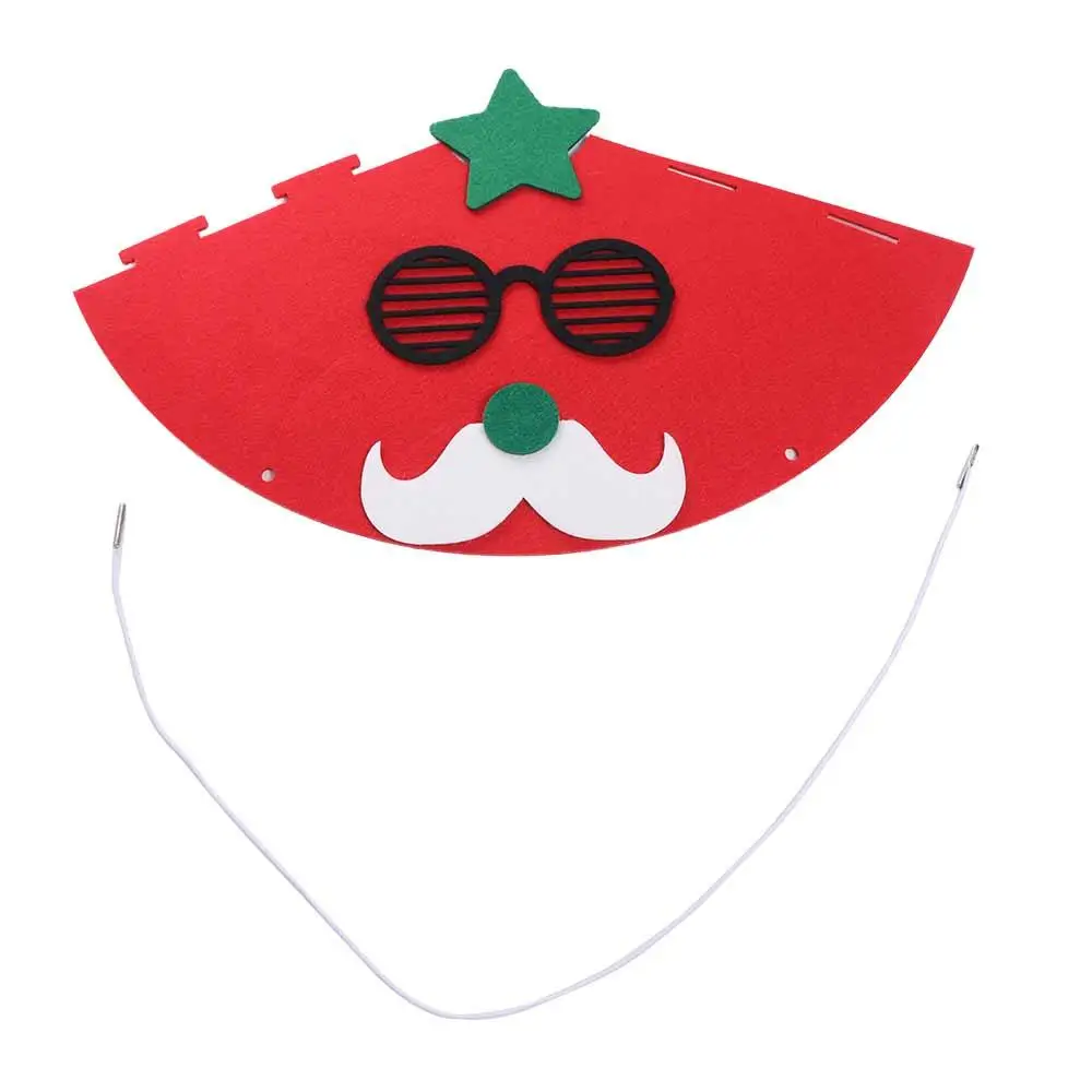 Suministros festivos, sombrero de Papá Noel, Feliz Navidad, dibujos animados de Navidad, sombrero de Papá Noel, sombrero de fiesta de animales de fieltro, familias