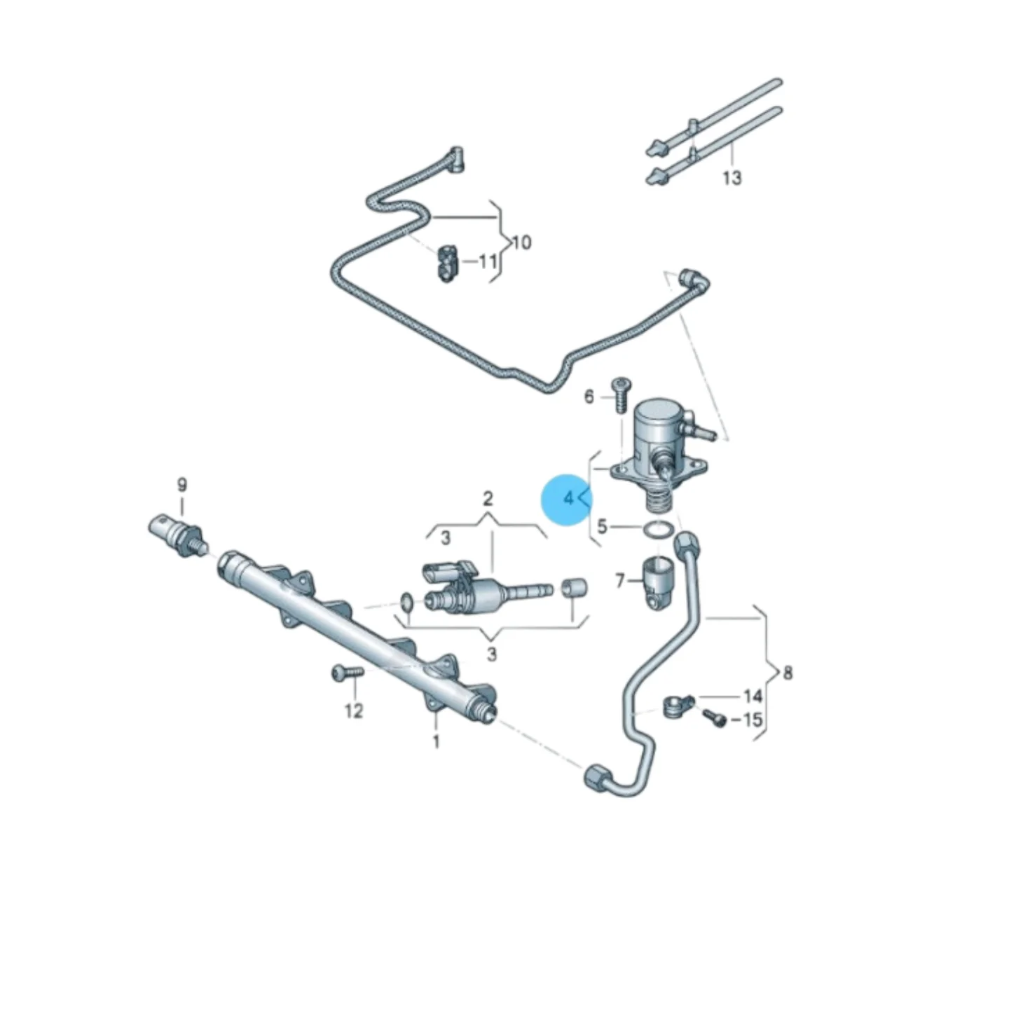 05E127027 High Pressure Fuel Pump   EA211 1.5T for VW T-Cross Q2 Tiguan L Pro Golf  1.5T  05E127027K  05E 127 027 J
