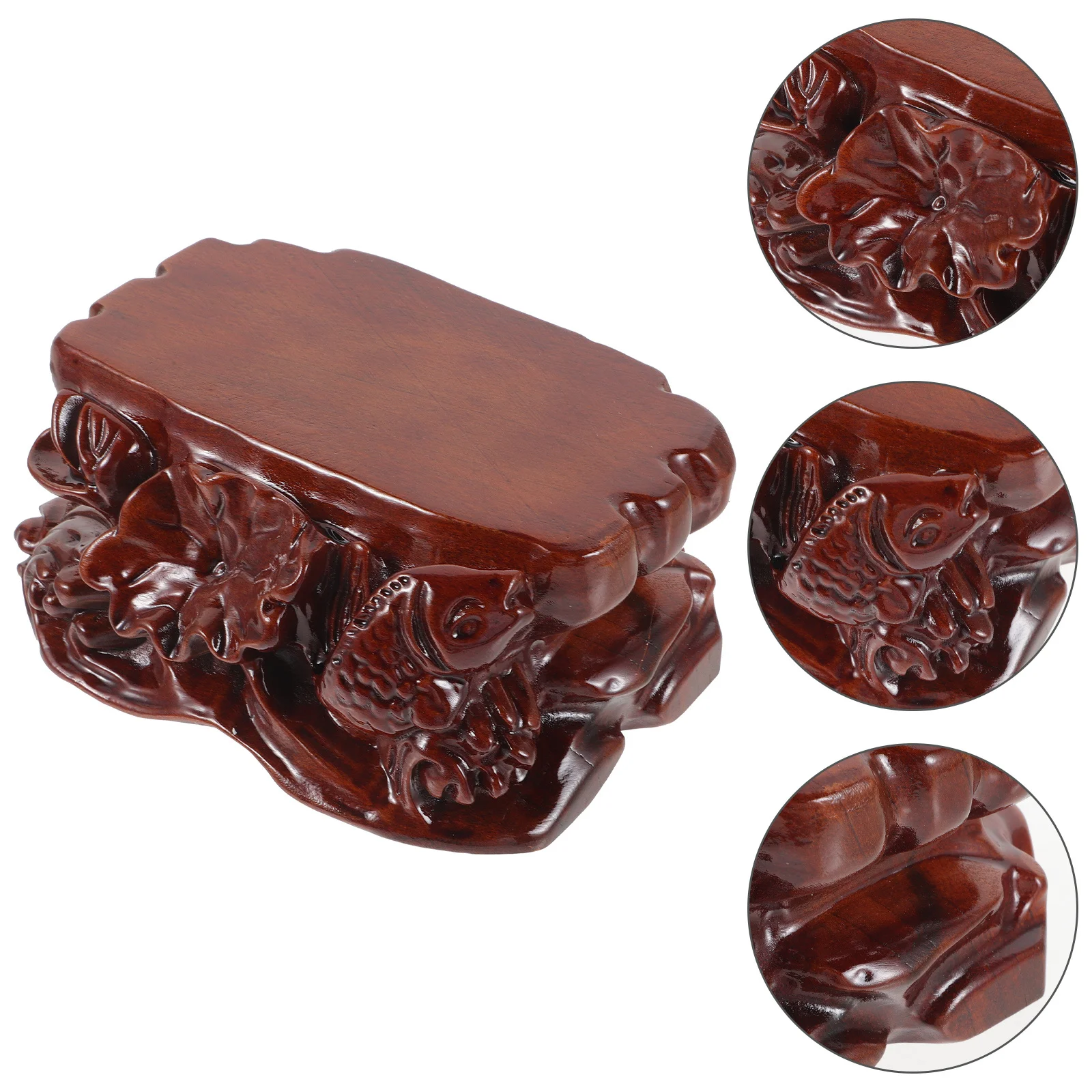 

Hand-Carved Wood Pedestal Stand for Plants Or Buddha Statues Rustic Asian Furnishings Indoor Plant Riser Decorative Vase Base