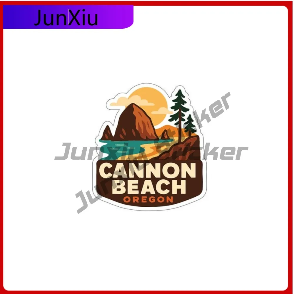 

Cannon Beach Oregon Sticker Vinyl Die-cut Decal Decorative City Skyline Landmark Design Custom Decals For Suv Bumper Truck Elect