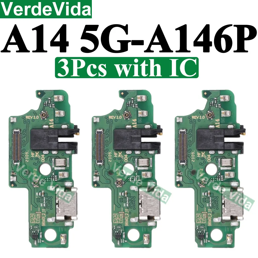 3Pcs USB Charging Port Board Flex Cable for SamSung A145F A146P A156 A546 A15 A25 A35 A05 A55 A24 A34 A54 A04 A556 A14 A04s A05s image 4