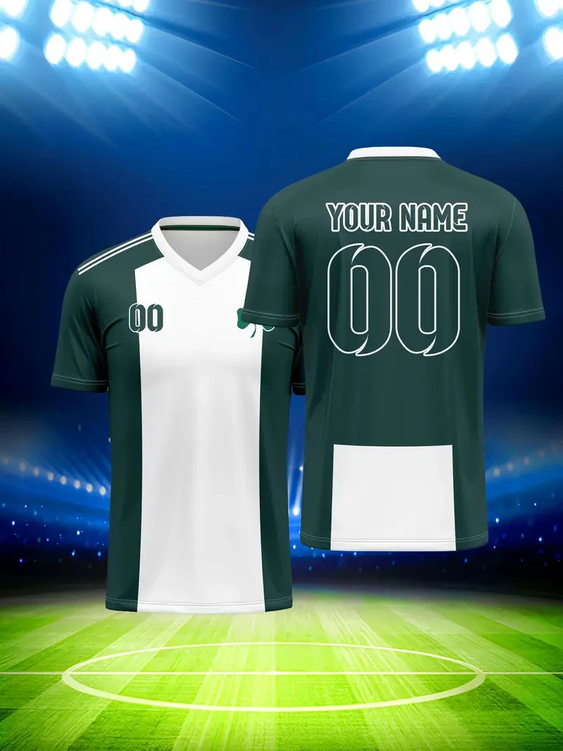 3D Print Customized Name Numbers T-Shirt For Men Rugby Football Pattern T Shirts Casual Sports Tees O-Neck Tops Short Sleeve Tee