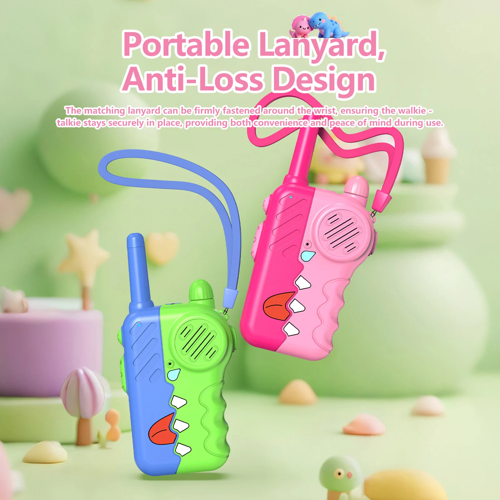 أجهزة اتصال لاسلكية للأطفال، سهلة التشغيل، بتصميم مقاوم للسقوط؛ ألعاب تعليمية خارجية للوالدين والطفل.