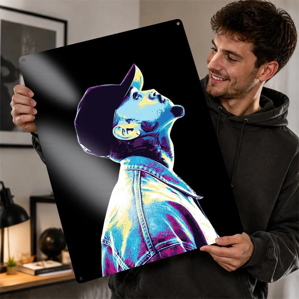 Chris Brown Pop Art Metal Poster Perfect Gift for Fans Lovers Customized Wall Art Metal Sign for Living Room Decoration Bedroom