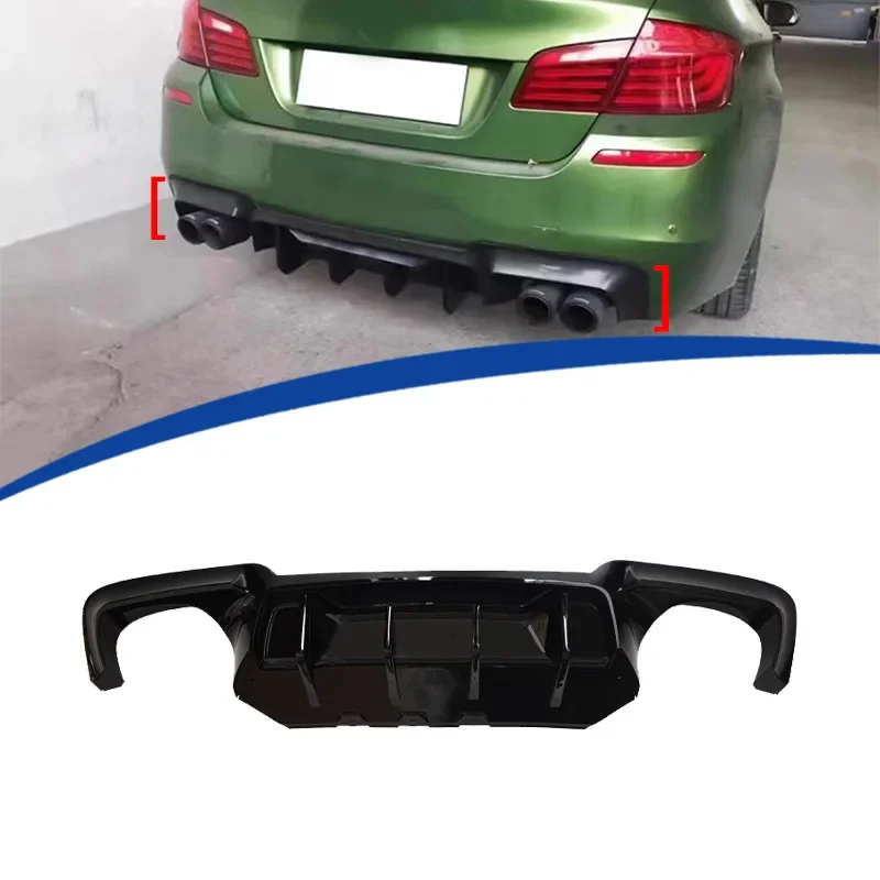 

Suitable for BMW 5 Series F10 Modified Sports Style Rear Bumper Lip 2011-2016 Diffuser Trim Cover Glossy Black Car Styling