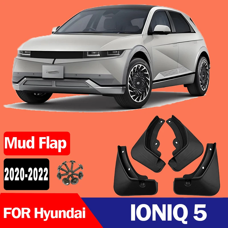 

For Hyundai IONIQ 5 2020-2022 2021 Automotive Tire Mudguard Waterproof Prevent Mud Splashing Car Mud Flaps 4pcs Accessories