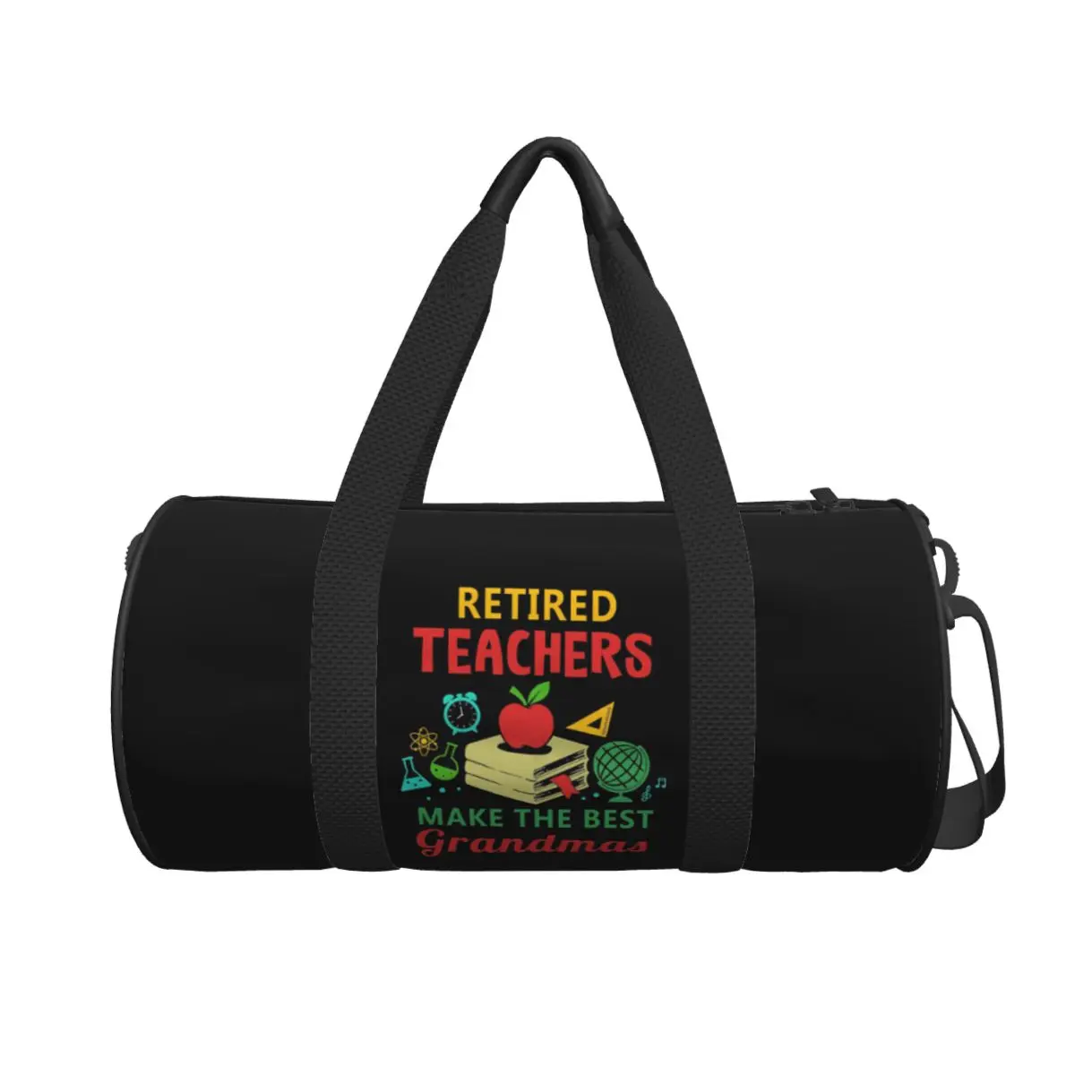 

Retired Teachers Make The Best Grandmas Large Duffle Gym Bag Waterproof Duffle Travel Bags Handbags Fitness bag