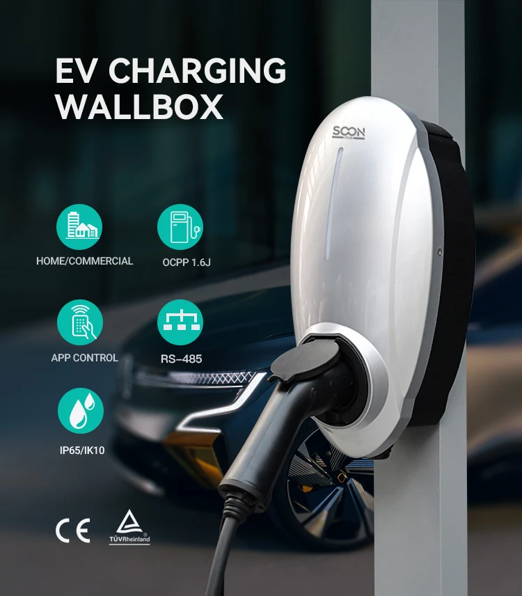 Wallbox caricabatterie bidirezionale J1772 3 fasi 7kw home ev stazione di ricarica pila di ricarica per veicoli elettrici V2G ev ricarica rapida wal