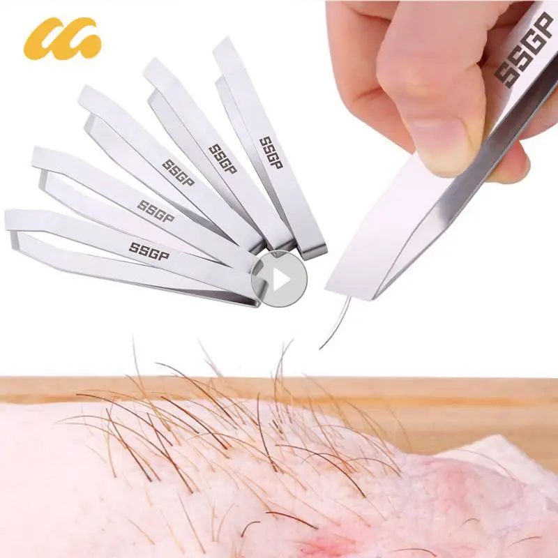 1PC Stainless Steel Fish Bone Tweezers Pig Hair Clipper Tweezer Remover Pincer Puller Tongs Pick-Up Kitchen Seafood Gadgets