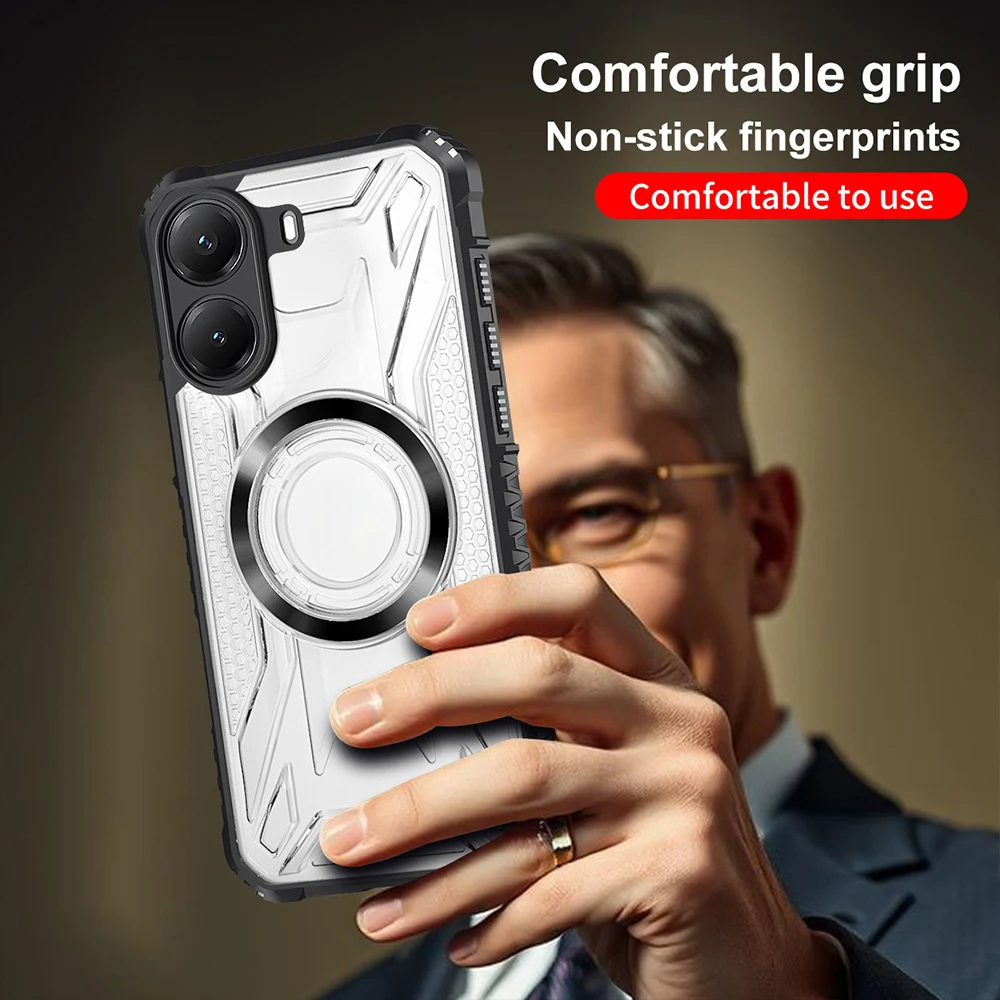 Magnetic Case For Xiaomi 17 Pro Max 13T Pro Transparent Airbag Four-Corner Drop Protection Anti-Drop Scratch-resistant Cover New