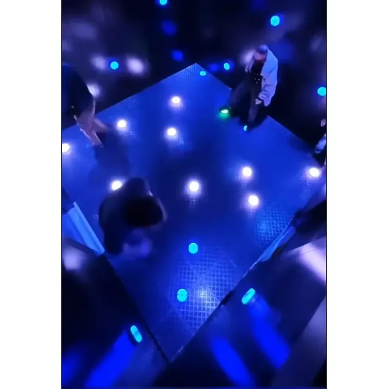 Escape Room Equipment Hire Interactive LED Floor Lighting with Fiberglass for Indoor Trampoline Park Events