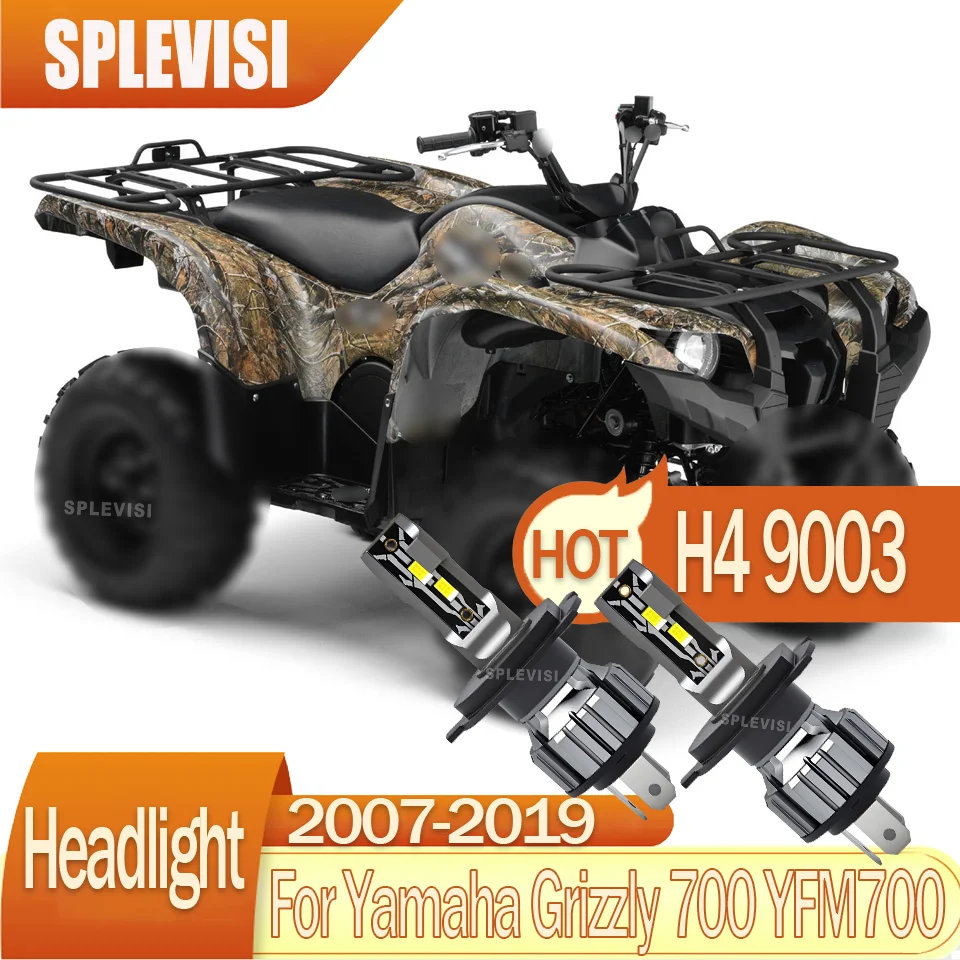 

Clear Night Vision h4 led motorcycle headlight For Yamaha Grizzly 700 YFM700 2007 2008 2009 2010 2011 2012 2013 2014 2015-2019