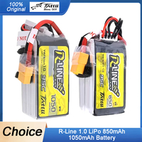 Tattu R-Line 1.0 LiPo 850mAh 1050mAh 14.8V 22.2V 95C 4S 6S1P Lipo Battery Pack With XT60 Plug for RC FPV Racing Drone Quadcopter
