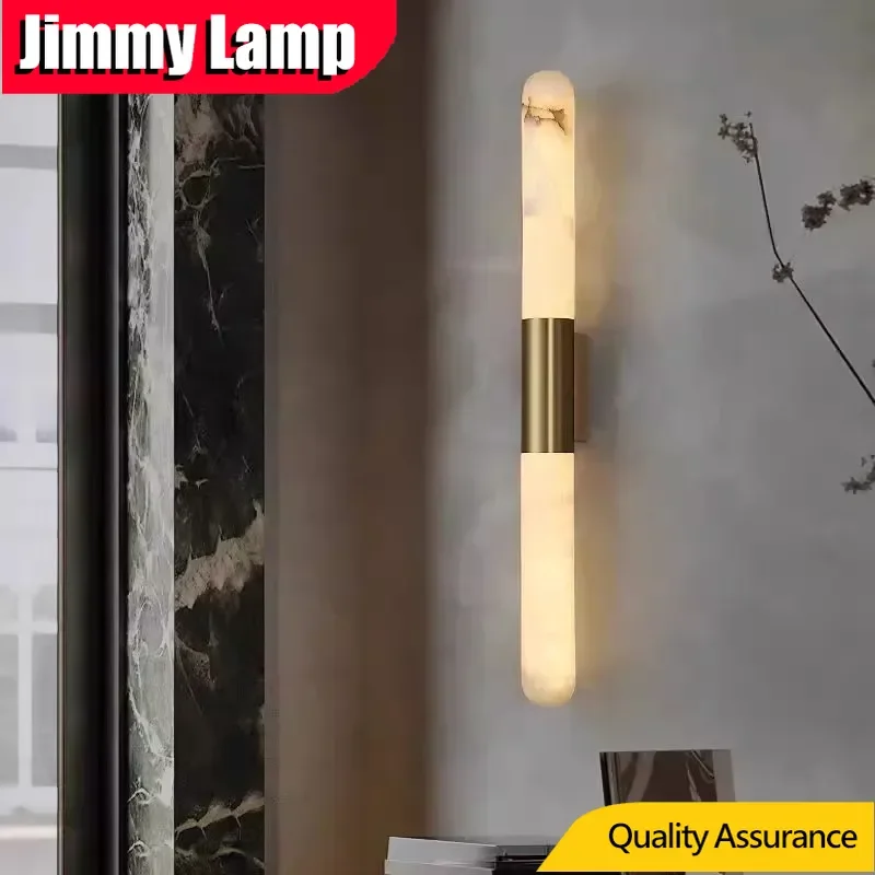 

Italian Style Elegant Minimalist Living Room Marble Lamp Bedroom Study Corridor Staircase Bathroom Mirror Headlight LED