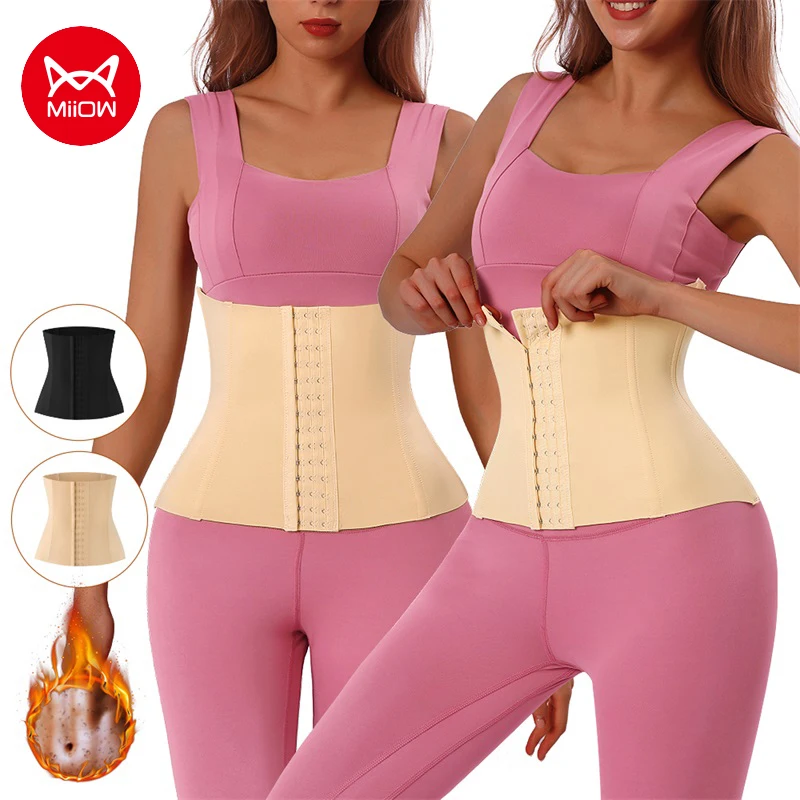 

MiiOW Waist Trainer Corset Women Steel Ring Shapers Tummy Wrap Body Shapewear Slimming Belt Flat Belly Workout Women's Body Suit