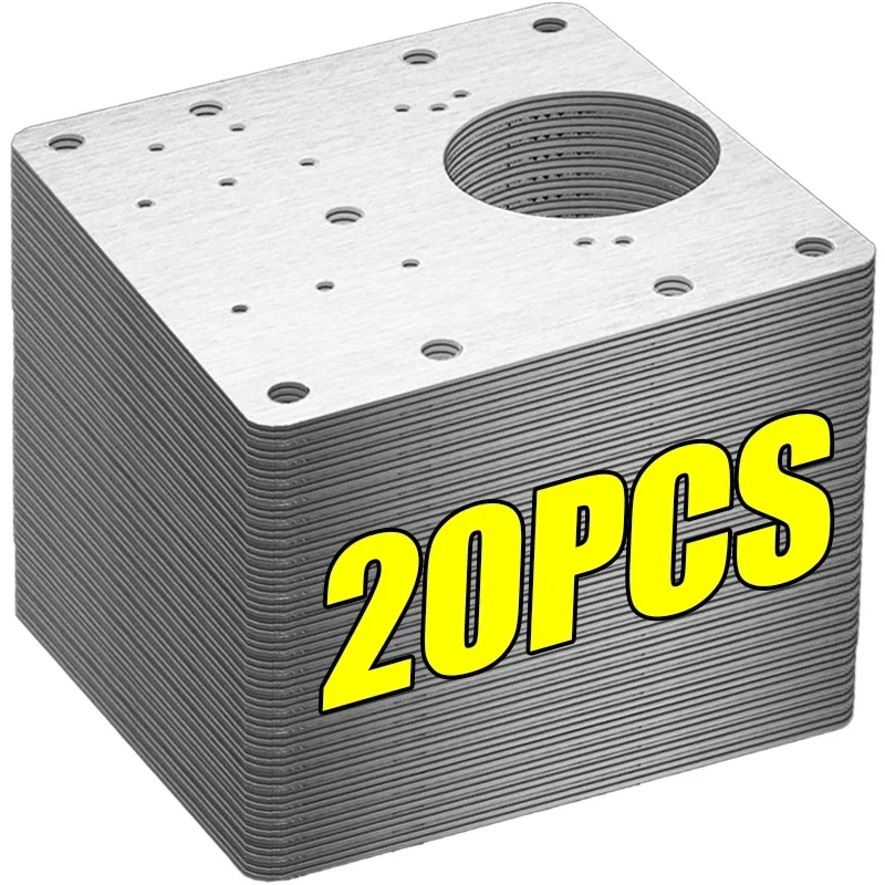 20/2 Stück Schrankscharnier-Reparaturplatten-Sets, Edelstahl-Türscharnier-Montageplatte mit Löchern für Zuhause, Küche, Schrank, Möbel