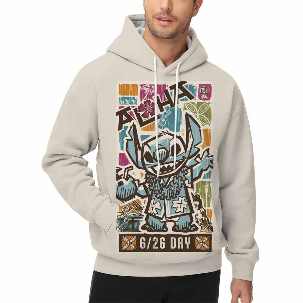 Felpe larghe autunnali e invernali con stampa Disney per coppie, felpe con cappuccio trendy, di nicchia e dolci, streetwear casual