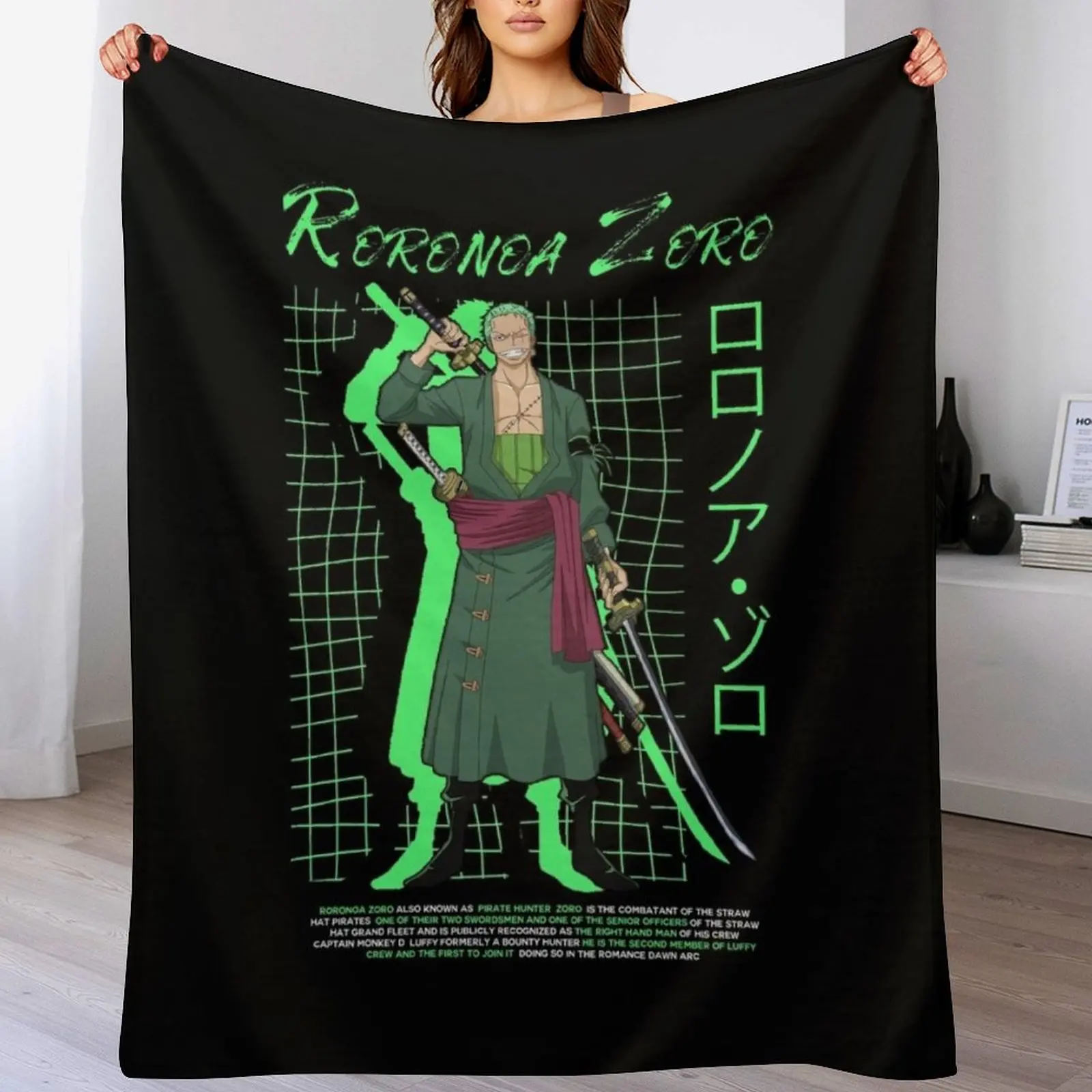 

Zoro in Streetwear Style Throw Blanket Nap sofa bed Fashion Sofas Blankets