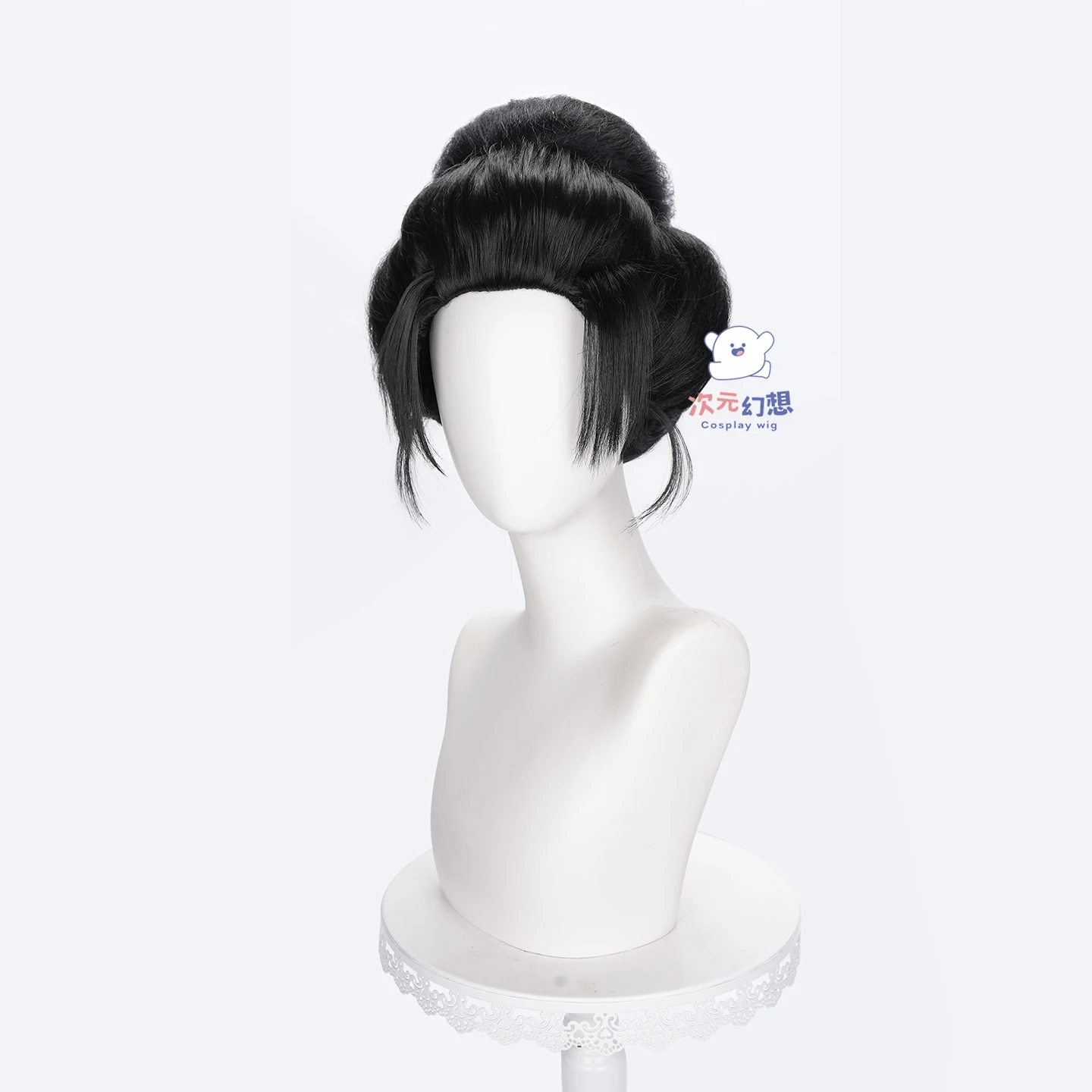 Anime Koyuki Cosplay Wig Geisha Synthetic Hair Pad Prop Cartoon Heat Resistant Fiber Wigs Halloween Accessories Xmas Gift Women