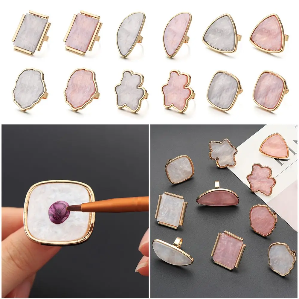 tool Acrylic Display Rack UV Gel Polish Showing Shelf Nail Art Palette Finger Ring Plate Painting Palette Pigment Holder