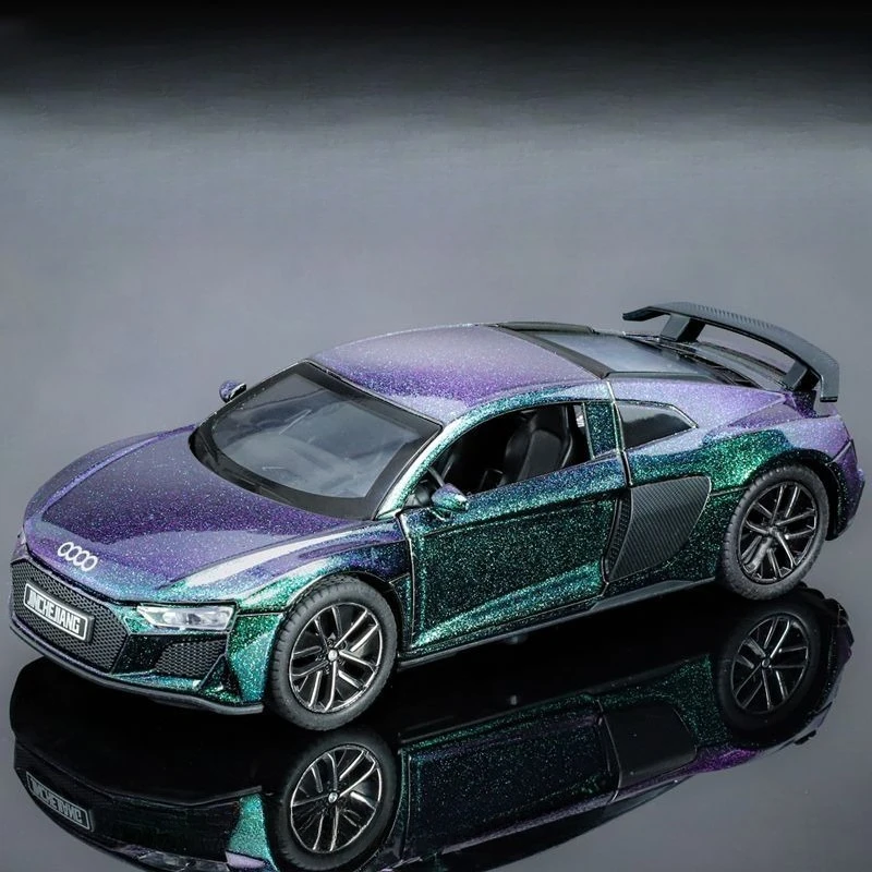 1:32 Scale Audi R8 Die-Cast Model Car—Realistic Supercar Model, Children's Toy Car, Birthday Gift for Boys