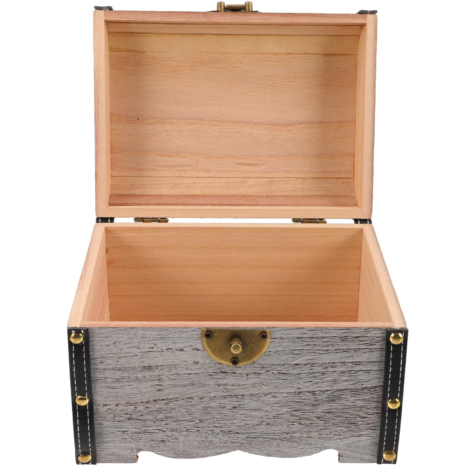 

Wooden Jewelry Box Storage Container Lid Buckle Latch Design Durable Multi functional