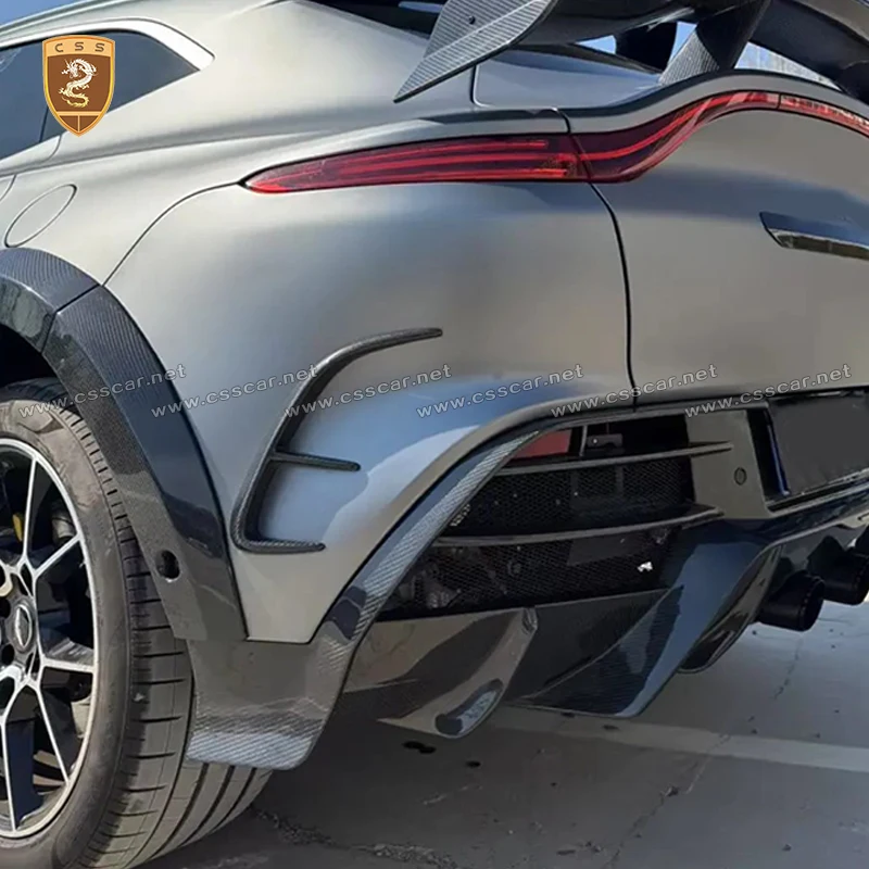 MSY Style Dry Carbon Fiber Front Bumper Assembly Side Fender Air Vent Rearview Mirror Cover Exhaust Pipe For Aston Martin DBX