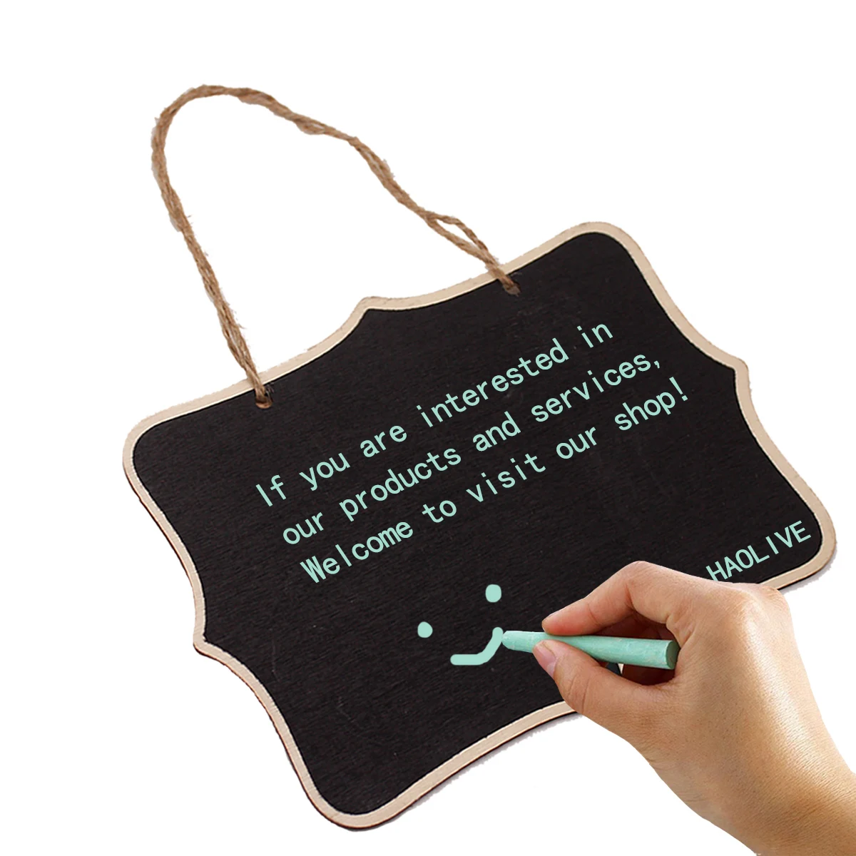 

4 pcs Mini Chalkboard Blackboard Memo Signs Hanging Plaque Multi Purpose Bamboo Decor Wedding Kids Craft Display Notice Items