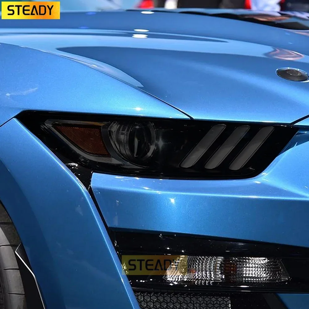 

Car Headlight Protective Film Restoration Taillight Transparent Black TPU Sticker For Ford Mustang 2015-Present Shelby GT500